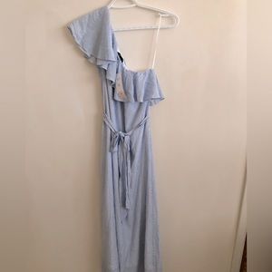 Banana Republic One Shoulder Ruffled Dress